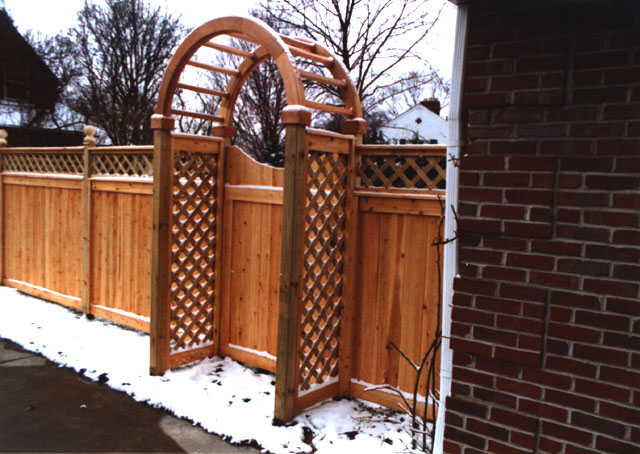 Custom arbor by Elyria Fence